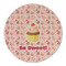 Sweet Cupcakes Round Linen Placemats - FRONT (Single Sided)