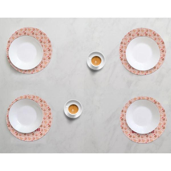 Sweet Cupcakes Round Linen Placemats - LIFESTYLE (set of 4)