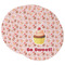 Sweet Cupcakes Round Paper Coasters w/ Name or Text