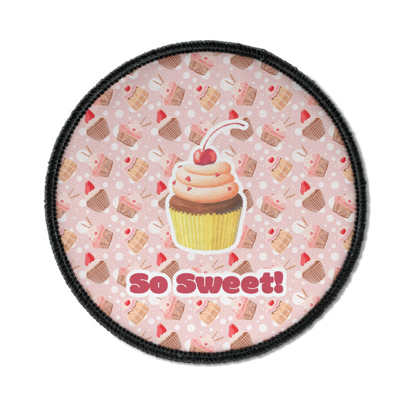 Custom Sweet Cupcakes Iron On Round Patch w/ Name or Text