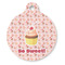 Sweet Cupcakes Round Pet ID Tag - Large - Front