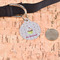 Sweet Cupcakes Round Pet ID Tag - Large - In Context