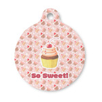 Sweet Cupcakes Round Pet ID Tag - Small (Personalized)