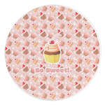 Sweet Cupcakes Round Stone Trivet (Personalized)