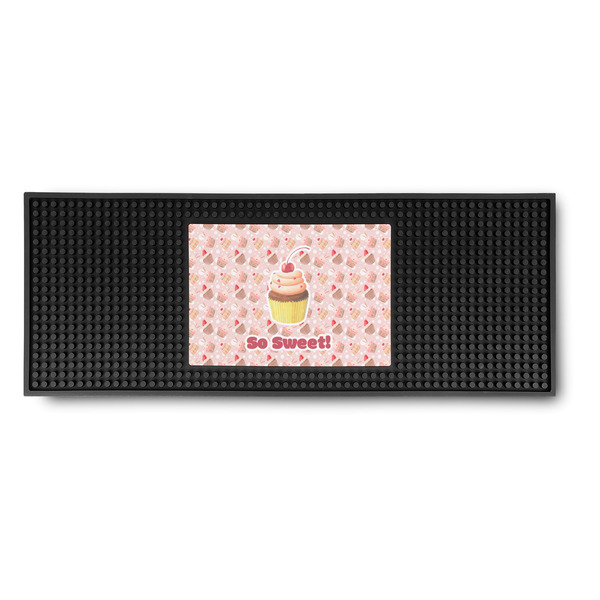 Custom Sweet Cupcakes Rubber Bar Mat (Personalized)