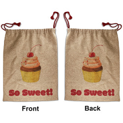 Sweet Cupcakes Santa Sack - Front & Back (Personalized)