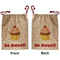 Sweet Cupcakes Santa Sack - Front & Back (Personalized)