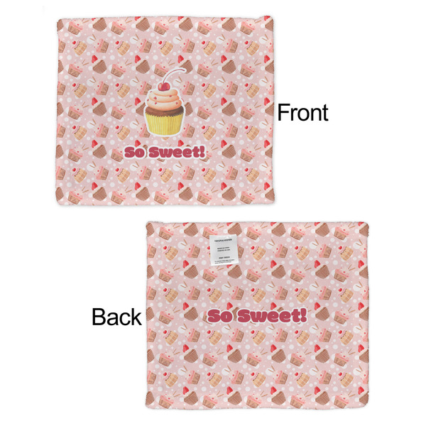 Sweet Cupcakes Security Blanket - Front & Back View