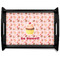 Sweet Cupcakes Black Wooden Tray - Large w/ Name or Text