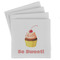 Sweet Cupcakes Set of 4 Sandstone Coasters - Front View