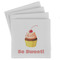 Sweet Cupcakes Absorbent Stone Coasters - Set of 4 (Personalized)