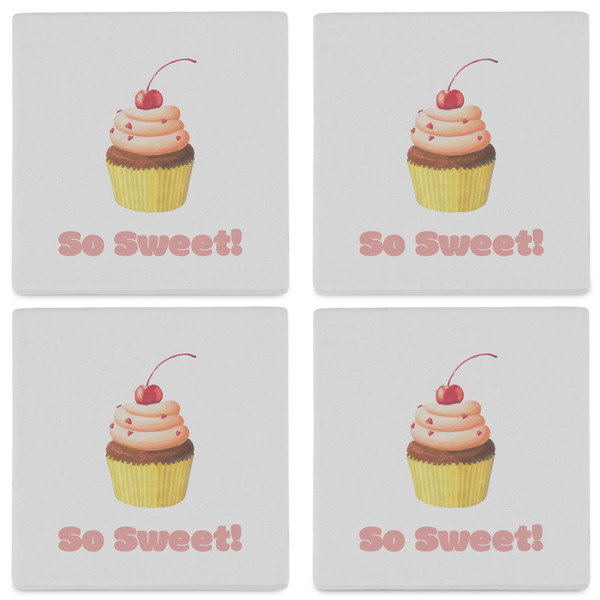 Sweet Cupcakes Set of 4 Sandstone Coasters - See All 4 View