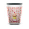 Sweet Cupcakes Ceramic Shot Glass - 1.5 oz - Two Tone - Set of 4 (Personalized)