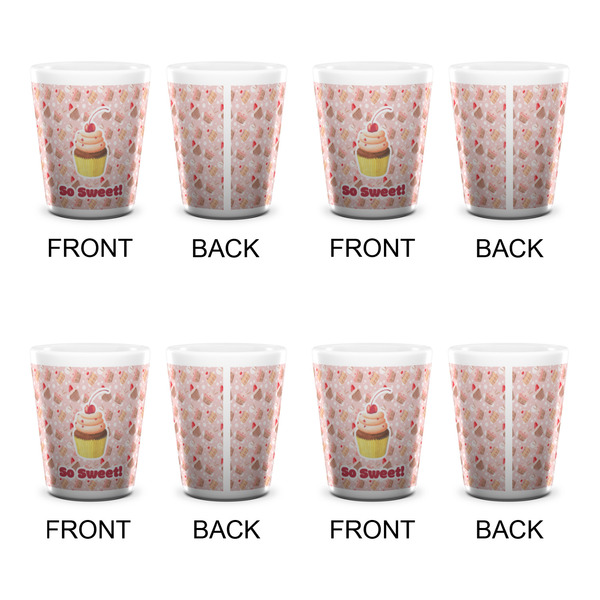 Sweet Cupcakes Shot Glass - White - Set of 4 - APPROVAL