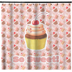 Sweet Cupcakes Shower Curtain - Custom Size w/ Name or Text