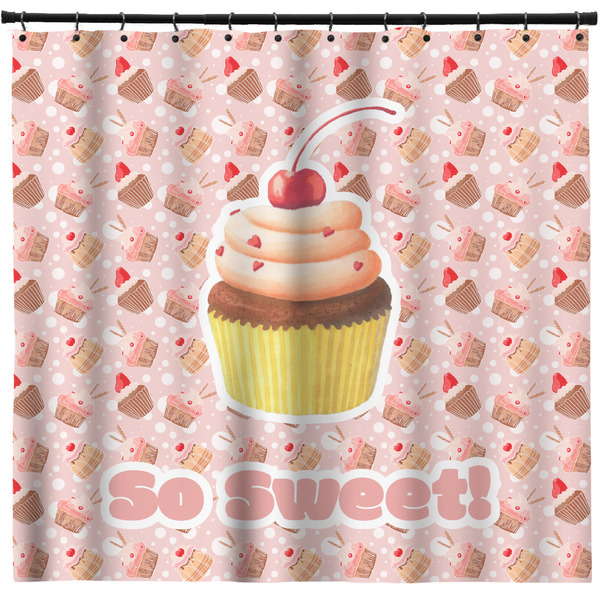 Custom Sweet Cupcakes Shower Curtain - Custom Size w/ Name or Text