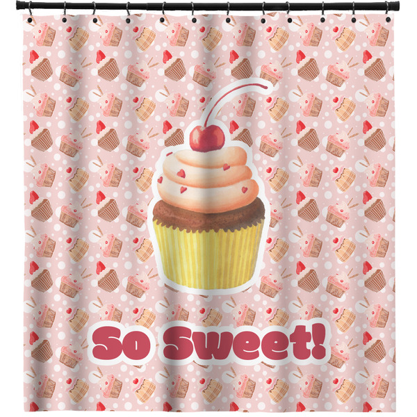 Custom Sweet Cupcakes Shower Curtain (Personalized)