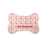 Sweet Cupcakes Bone Shaped Dog Food Mat (Small) (Personalized)