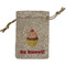 Sweet Cupcakes Small Burlap Gift Bag - Front (Personalized)