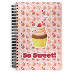 Sweet Cupcakes Spiral Notebook - 7x10 w/ Name or Text