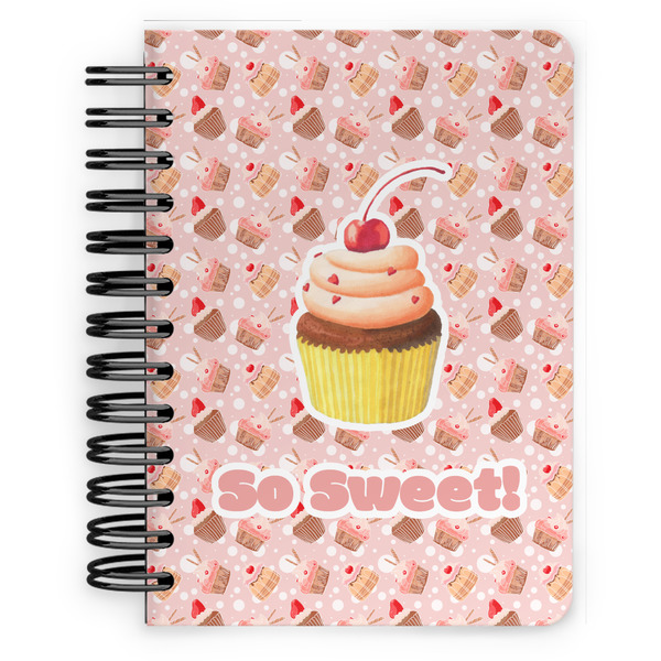 Custom Sweet Cupcakes Spiral Notebook - 5x7 w/ Name or Text