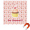 Sweet Cupcakes Square Car Magnet - 10" w/ Name or Text