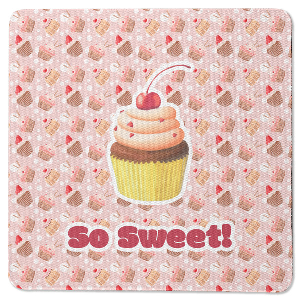 Sweet Cupcakes Square Coaster Rubber Back - Single