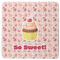 Sweet Cupcakes Square Rubber Backed Coaster w/ Name or Text