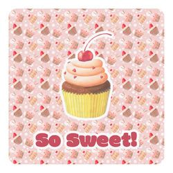 Sweet Cupcakes Square Decal - Small w/ Name or Text