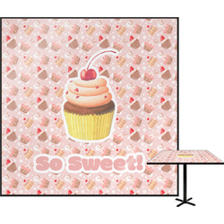 Sweet Cupcakes Square Table Top (Personalized)
