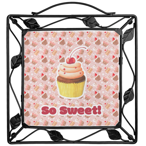 Custom Sweet Cupcakes Square Trivet w/ Name or Text