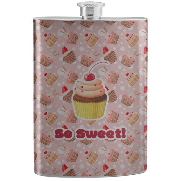 Custom Sweet Cupcakes Stainless Steel Flask w/ Name or Text