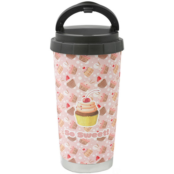 Custom Sweet Cupcakes Stainless Steel Coffee Tumbler (Personalized)