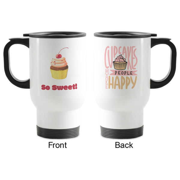 Sweet Cupcakes Stainless Steel Travel Mug with Handle - Apvl