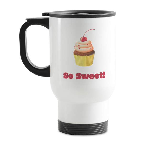 Custom Sweet Cupcakes Stainless Steel Travel Mug with Handle
