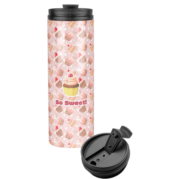 Custom Sweet Cupcakes Stainless Steel Skinny Tumbler (Personalized)