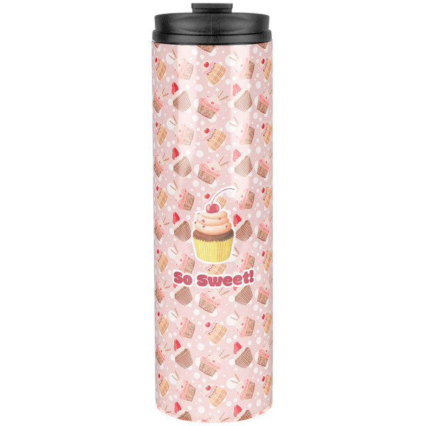Custom Sweet Cupcakes Stainless Steel Skinny Tumbler - 20 oz (Personalized)