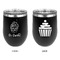 Sweet Cupcakes Stainless Wine Tumblers - Black - Double Sided - Approval