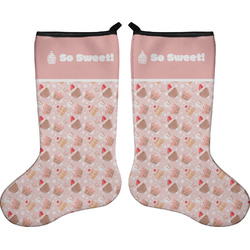 Sweet Cupcakes Holiday Stocking - Double-Sided - Neoprene (Personalized)