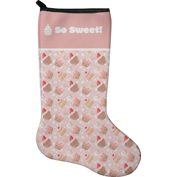 Custom Sweet Cupcakes Holiday Stocking - Neoprene (Personalized)