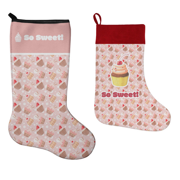 Sweet Cupcakes Stockings - Side by Side compare