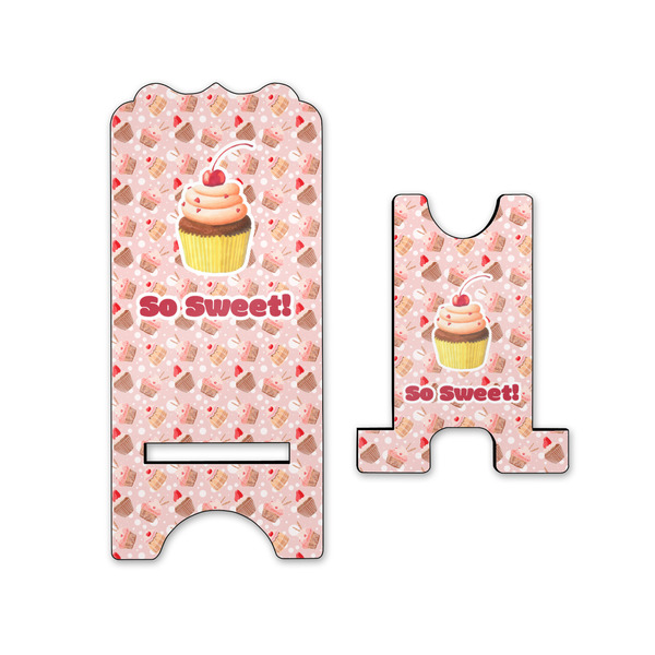 Sweet Cupcakes Stylized Phone Stand - Front & Back - Small