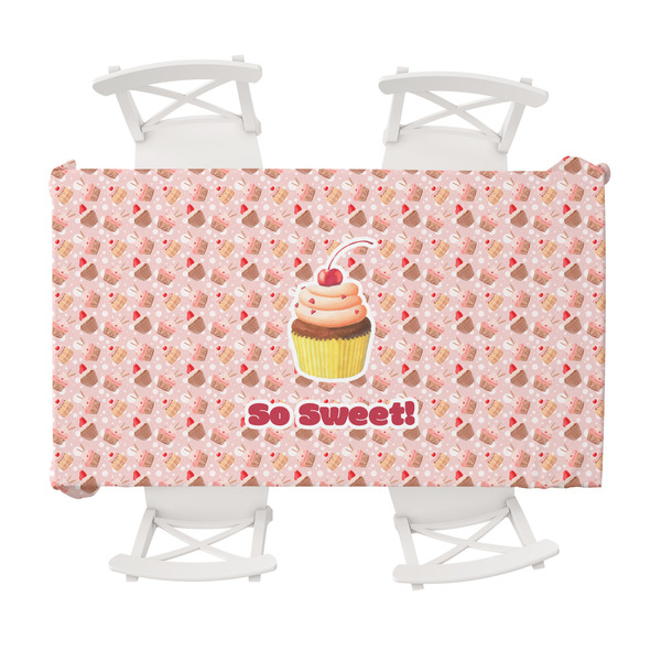 Custom Sweet Cupcakes Tablecloth - 58"x102" w/ Name or Text