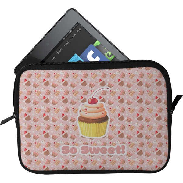 Custom Sweet Cupcakes Tablet Case / Sleeve - Small w/ Name or Text