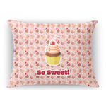 Sweet Cupcakes Rectangular Throw Pillow Case - 12"x18" w/ Name or Text