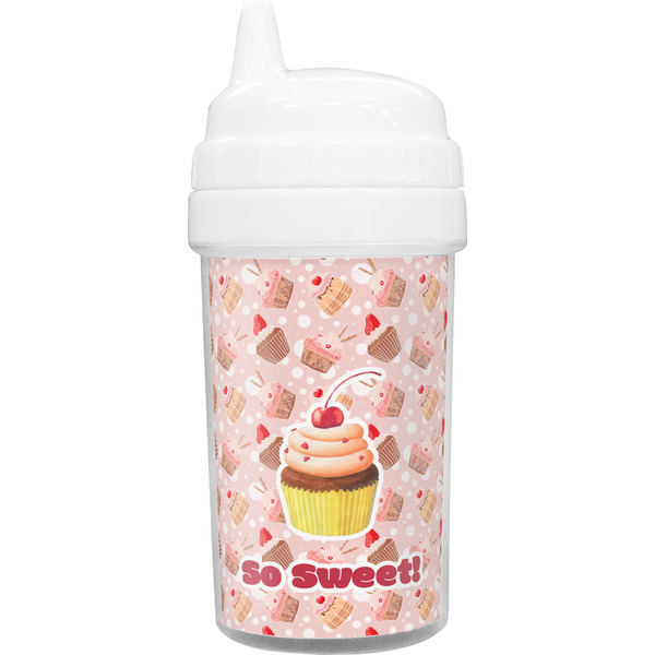 Custom Sweet Cupcakes Toddler Sippy Cup (Personalized)
