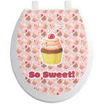 Sweet Cupcakes Toilet Seat Decal (Personalized)