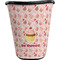 Sweet Cupcakes Waste Basket - Single Sided (Black) w/ Name or Text