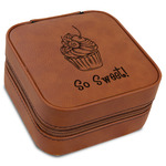 Sweet Cupcakes Travel Jewelry Box - Leather (Personalized)