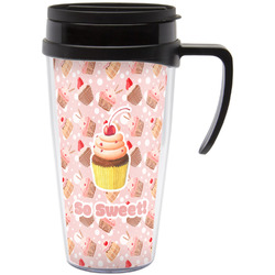 Sweet Cupcakes Acrylic Travel Mug with Handle (Personalized)